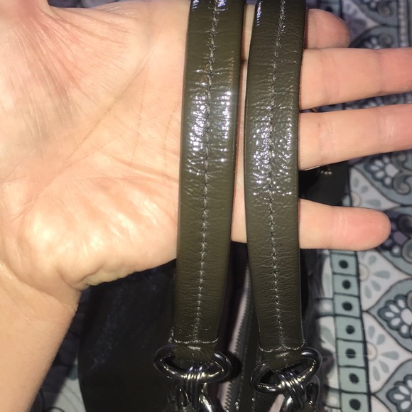 Coach Mia Maggie Graphite Patent Leather Hobo Bag - Picture 10 of 16